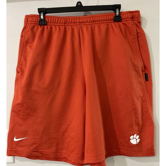 NEW Nike NCAA Clemson Tigers Football Team Issue PE Practice Knit Shorts Mens L - Picture 1 of 6